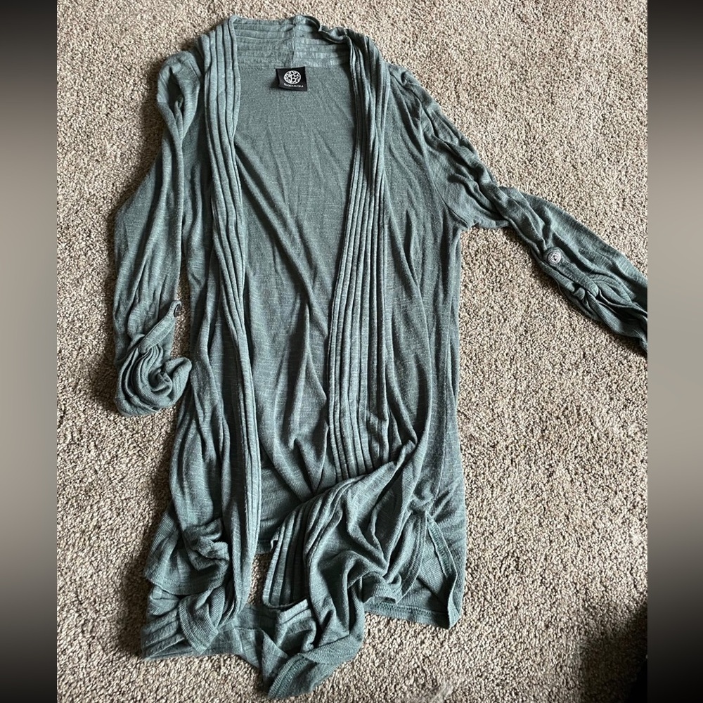 Women’s green cardigan